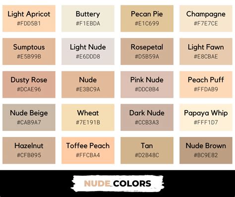 nude hex color|Nude Color: Meaning, Hex Code, 147 Palettes